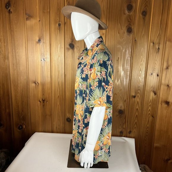 Margaritaville Hawaiian Sz XXL Floral Parrot Button Up Casual Shirt Camp beach - Picture 6 of 10
